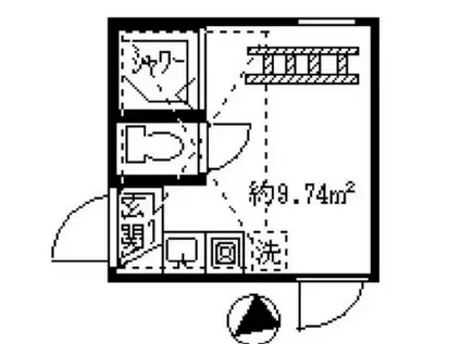レジデンス西荻(ワンルーム/2階)の間取り写真