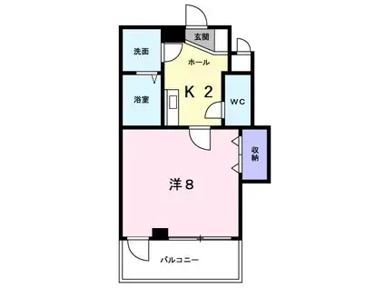 エトワールシャトー(1K/3階)の間取り写真