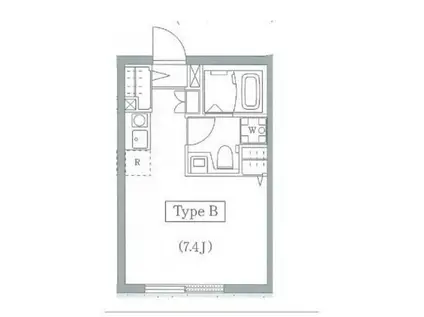 L FLATS 祖師谷大蔵(ワンルーム/2階)の間取り写真