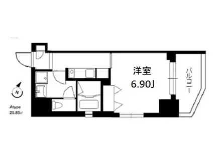 ラティエラ中野(1K/5階)の間取り写真