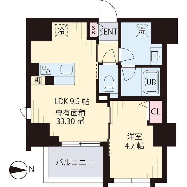 VEREDA NAKANO(1LDK/11階)の間取り写真