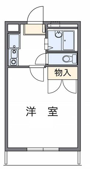 レオパレスレインボー(1K/2階)の間取り写真