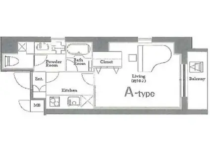 ミュージション江古田(1K/7階)の間取り写真