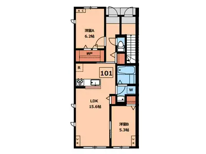 CLASIA JINDAIJI-クラシアジンダイジ-(2LDK/1階)の間取り写真