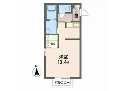 メゾンシャルマン2号館(ワンルーム/2階)の間取り写真