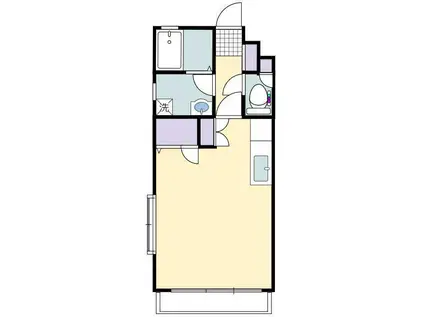 ノーブルハイム(ワンルーム/1階)の間取り写真