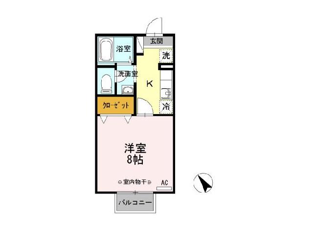 セジュールクレア(1K/1階)の間取り写真