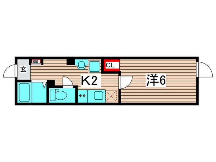 リアン亀有(1K/3階)の間取り写真