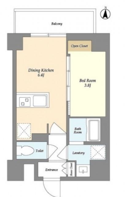 VORT扇橋RESIDENCE(1DK/9階)の間取り写真