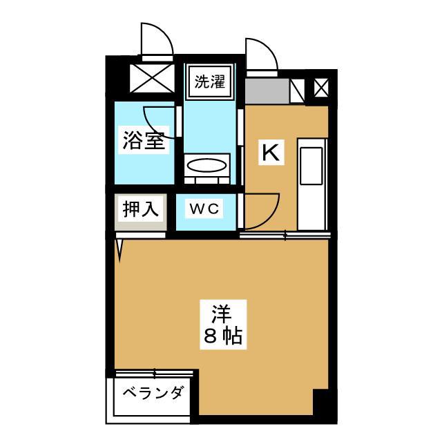 KOMATSUマンション(1K/1階)の間取り写真