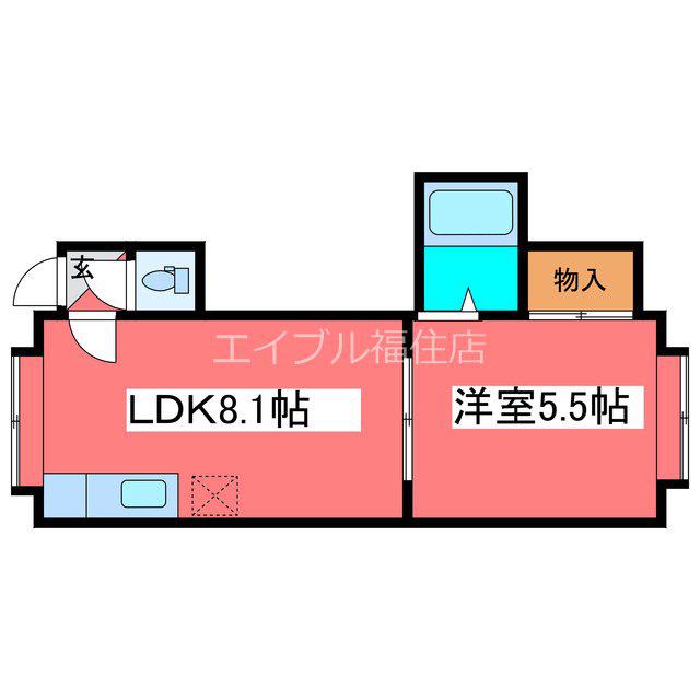 第26森宅建マンション(1LDK/3階)の間取り写真