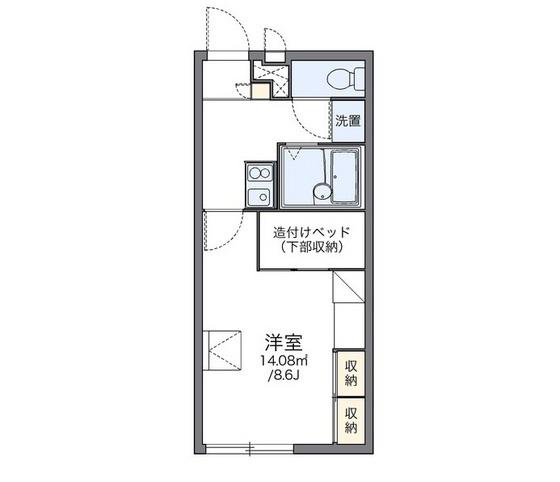 レオパレス総社南(1K/2階)の間取り写真