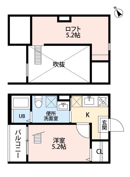 ボルツァーノ(1K/1階)の間取り写真