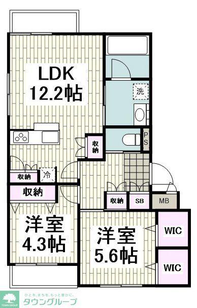 BELLE CLOCHETTE(2LDK/3階)の間取り写真