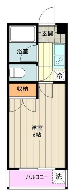 高武上水(1K/1階)の間取り写真