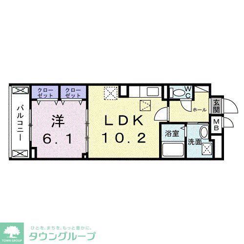 グルックパティオ高円寺(1LDK/1階)の間取り写真