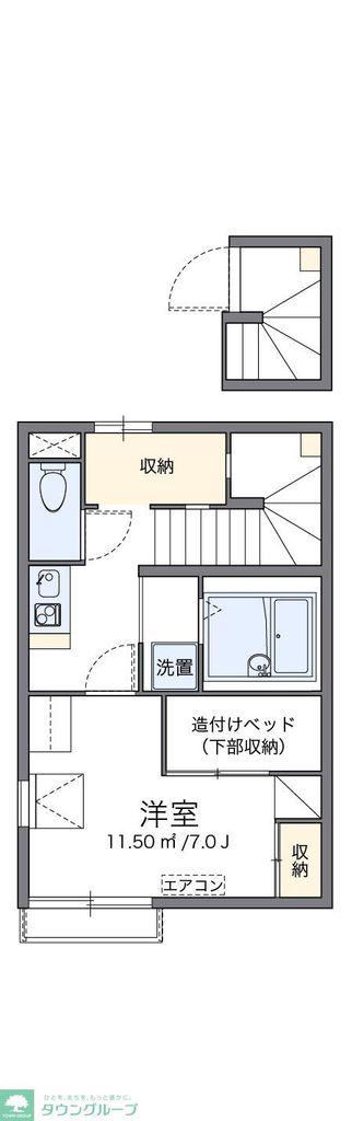 レオパレスプリマベーラ南阿佐谷(1K/2階)の間取り写真