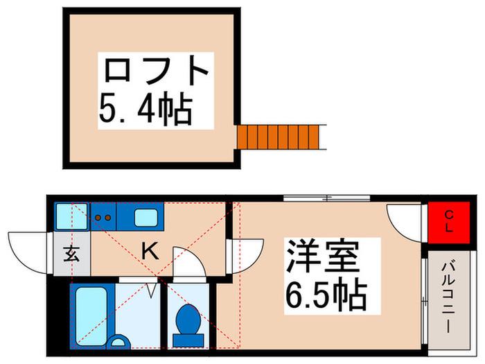 ファーストコーポラス9(1K/1階)の間取り写真