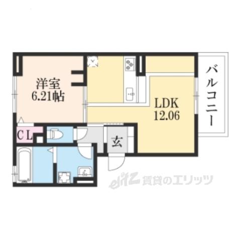 カーサ ヨシ(1LDK/3階)の間取り写真