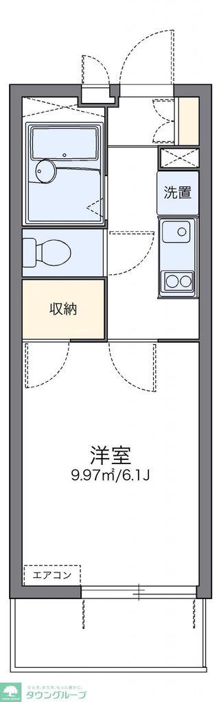 レオパレス向日葵(1K/2階)の間取り写真