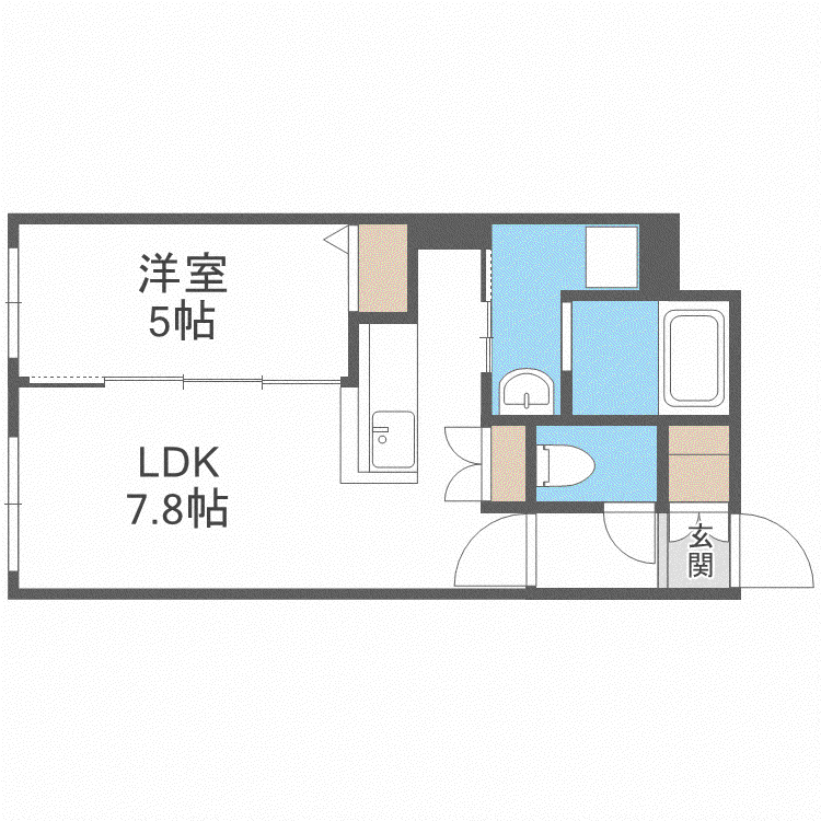 CITY RESIDENCE 幌平橋(1LDK/3階)の間取り写真