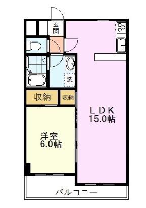 サンシャイン日吉(1LDK/2階)の間取り写真