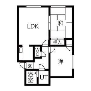 和光ハイツ1号棟(2LDK/2階)の間取り写真