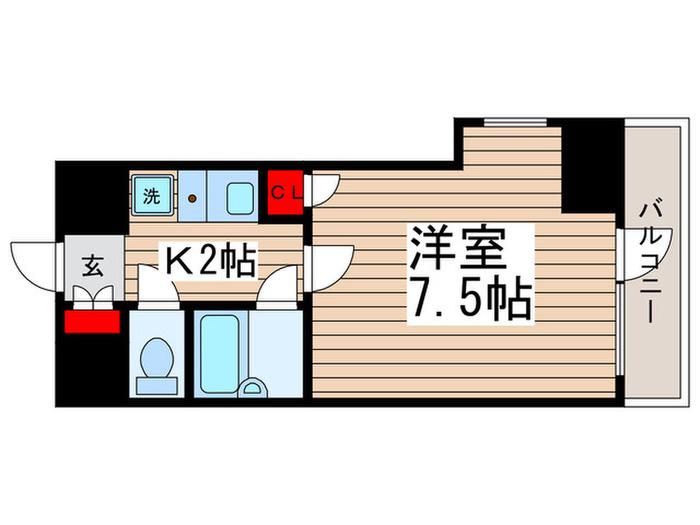 アクシス大久保(1K/6階)の間取り写真