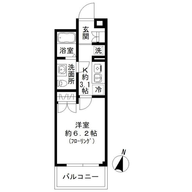 N-STAGE 草加新田(1K/3階)の間取り写真