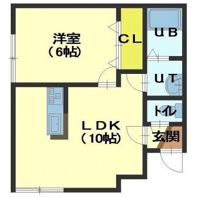 ロジェR(1LDK/2階)の間取り写真