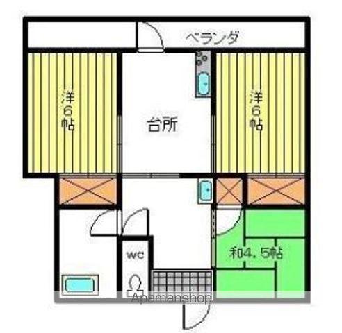 橋マンション(3DK/3階)の間取り写真