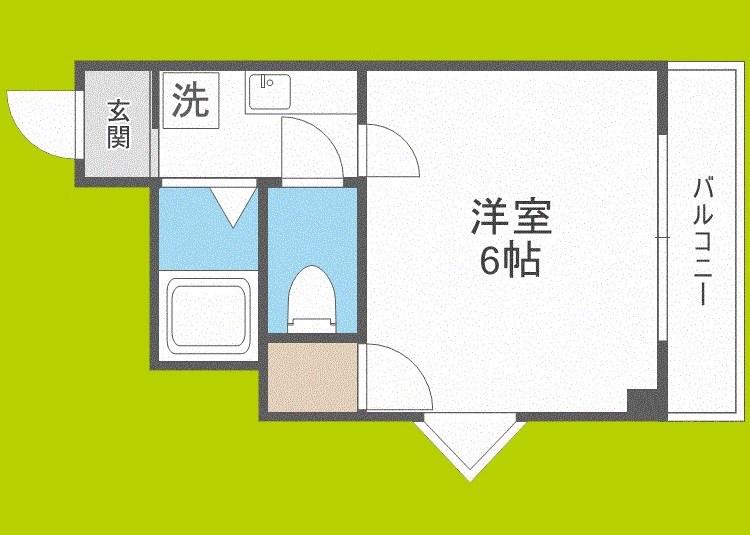 シャトレ淡路(1K/4階)の間取り写真