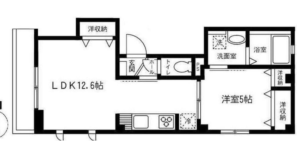 コーズィー(1LDK/3階)の間取り写真