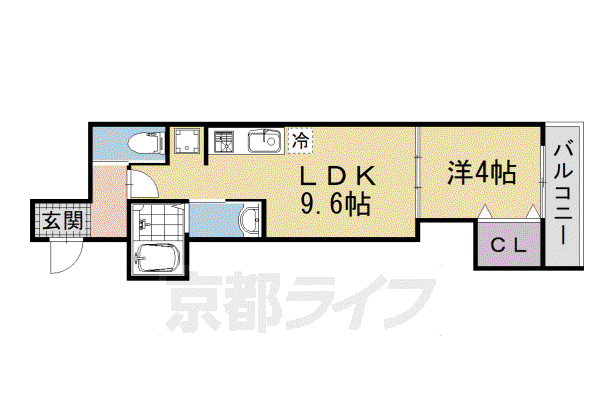 F ASECIA NEIGE(1LDK/3階)の間取り写真
