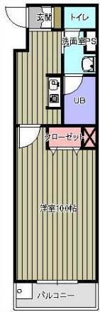 オーセンティック21(1K/4階)の間取り写真