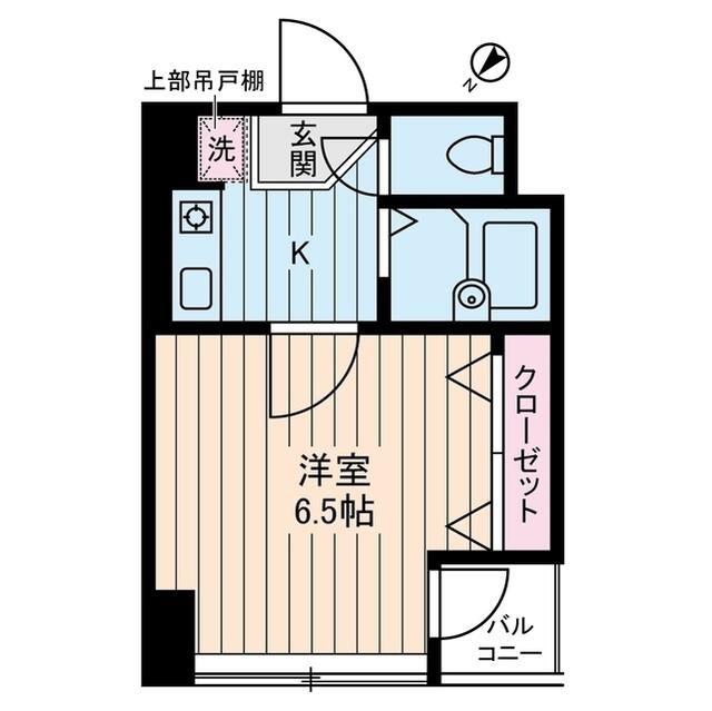 アべニール曙橋(1K/6階)の間取り写真