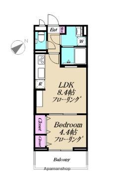 メゾンTSUKUI(1LDK/2階)の間取り写真