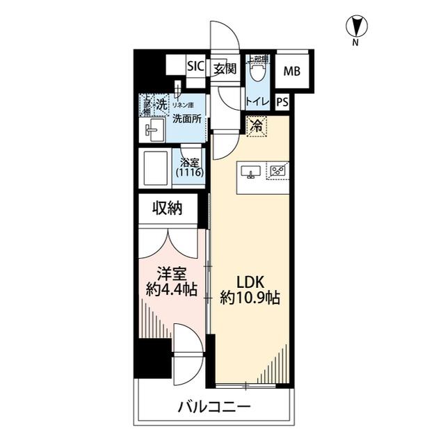 プレール・ドゥーク亀戸VI(1LDK/5階)の間取り写真