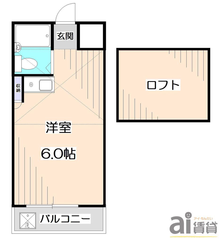 コーポナガシマ(ワンルーム/1階)の間取り写真