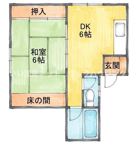 フォーシンズンズ守口(1DK/3階)の間取り写真