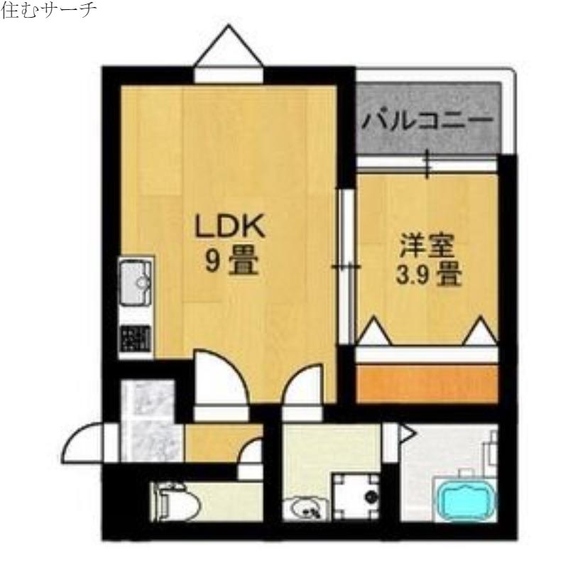 LE COCON四日市X(1LDK/2階)の間取り写真