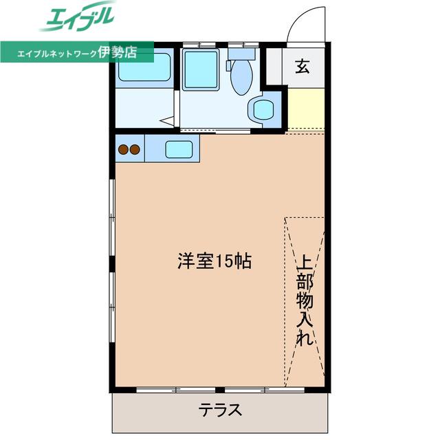 マンション双葉(ワンルーム/1階)の間取り写真