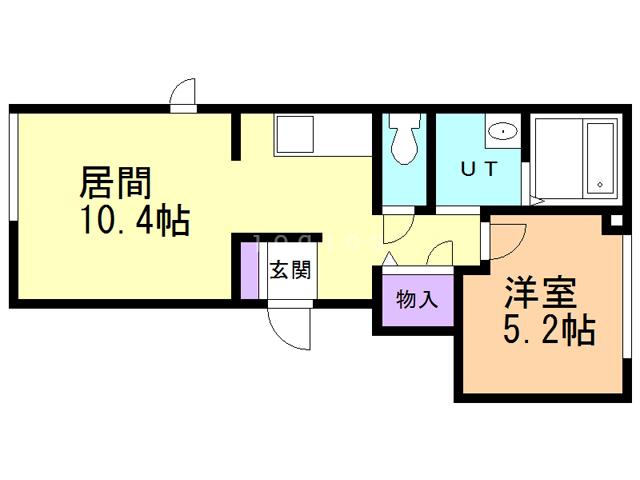 シャーメゾンルミエール(1LDK/2階)の間取り写真