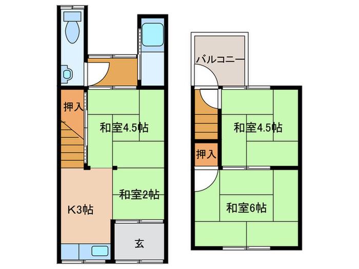 中川六丁目東(4K/1階)の間取り写真