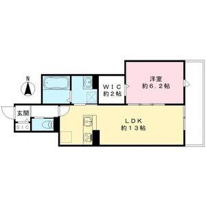 ソフィニティ名駅(1LDK/2階)の間取り写真