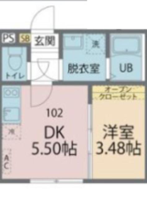 カインドネス西瑞江(1DK/1階)の間取り写真