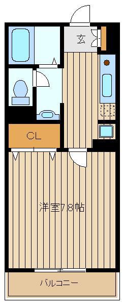 パルコートジュネス(1K/1階)の間取り写真