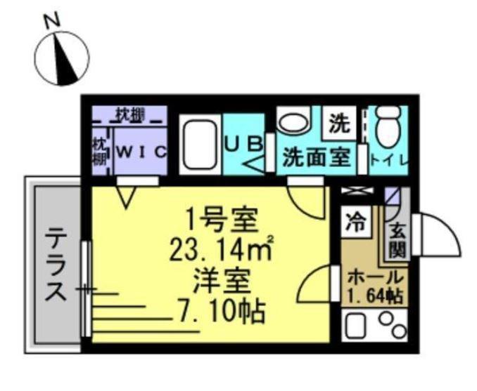 江戸川BASE(1K/1階)の間取り写真