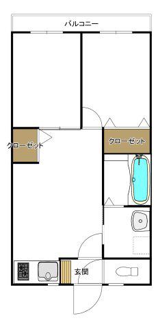 プレジデントマンション久里浜(2DK/2階)の間取り写真