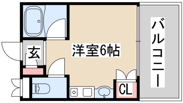 元町MGレジデンス3(ワンルーム/7階)の間取り写真